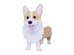 Maceta con forma de perro Corgi de dibujos animados para suculentas