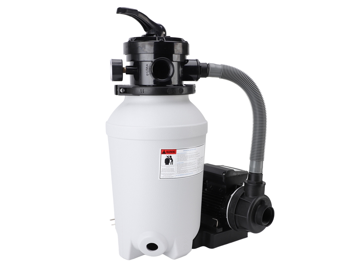 Sistema de bomba con filtro de arena para piscinas exteriores, 10 pulgadas, 0,25 hp