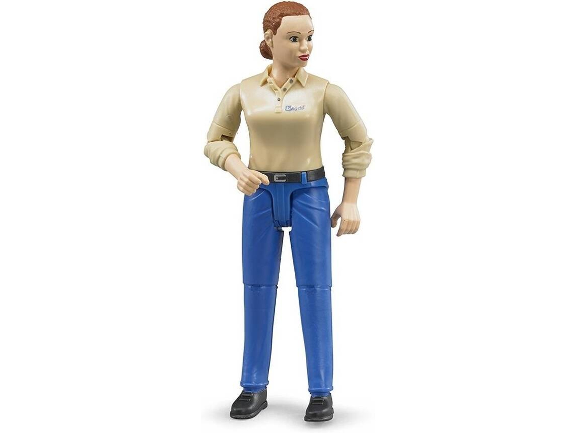 Figura BRUDER Mujer con Pantalones Azules (Edad Mínima: 3 - Animales y Naturaleza)