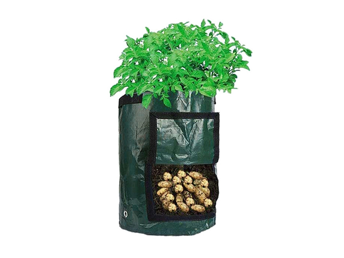 Bolsa De Cultivo De Pe Transpirable Y Ecológica De 3 Galones (25x22 Cm) Para Hortalizas De Jardín.