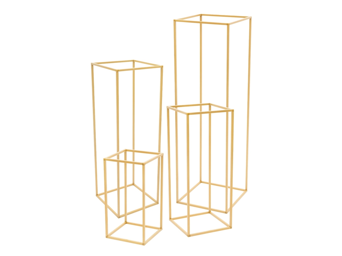Soporte para flores, diseño elegante, varias alturas, dorado