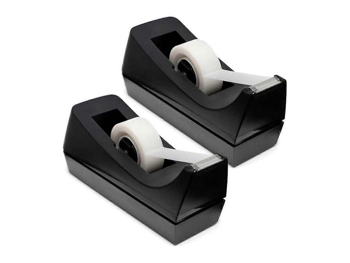 Dispensador de cinta adhesiva de sobremesa con base antideslizante y rollo con peso, ideal para la oficina, el hogar y la escuela (GOKOCO)