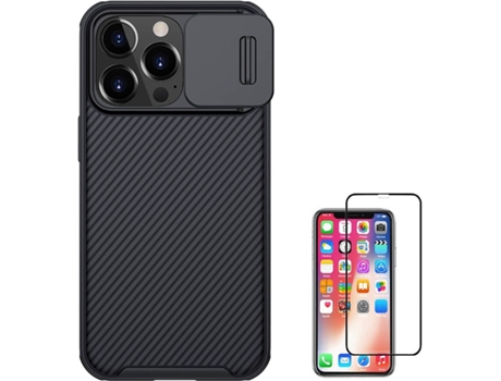 Carcasa + Protector iPhone 13 Mini Nillkin Camshield Negro BD-NKCS
