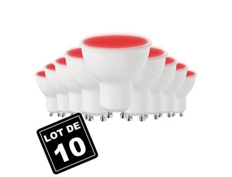 Bombilla GU10 7W Roja EUROPALAMP