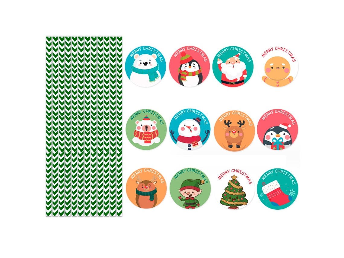 24 pajitas de papel desechables para fiesta de Navidad RNEMITERY