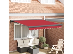 Maison Exclusive - Toldo Retráctil Rojo 350 X 250 X 165 Cm Tela Y Metal