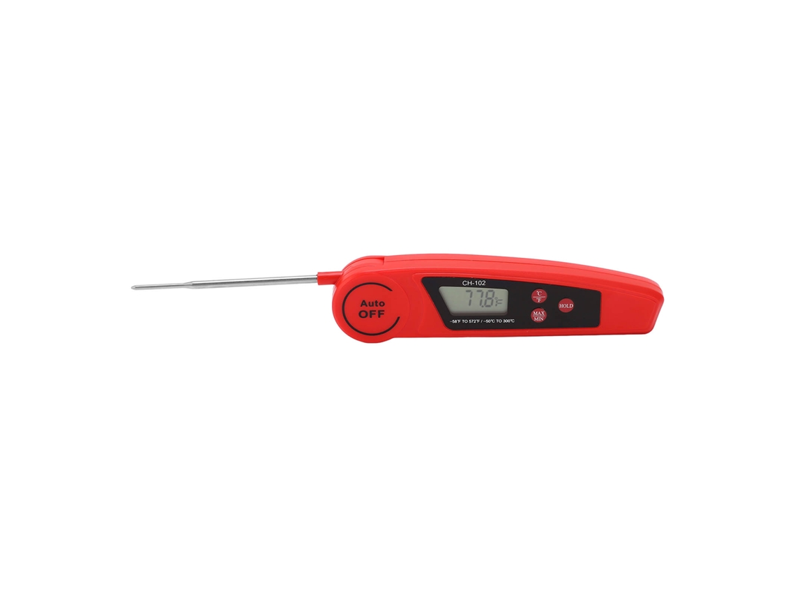Termómetro Digital Para Carne Con Sonda Plegable De 180°, Ip66, Medición Instantánea, 5s, Resistente Al Agua.