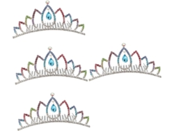 Corona Nupcial De Diamantes De Imitación De 4 Piezas, Elegante Accesorio Para El Cabello Para Fiestas Y Bodas.