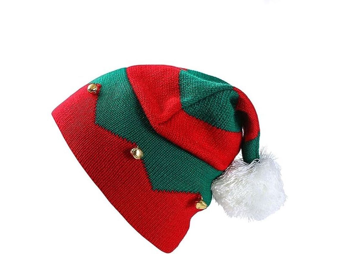 Gorro De Elfo Navideño Para Niños Beanie Tejido 1-6 Años Rojo Calientito Regalo Ideal