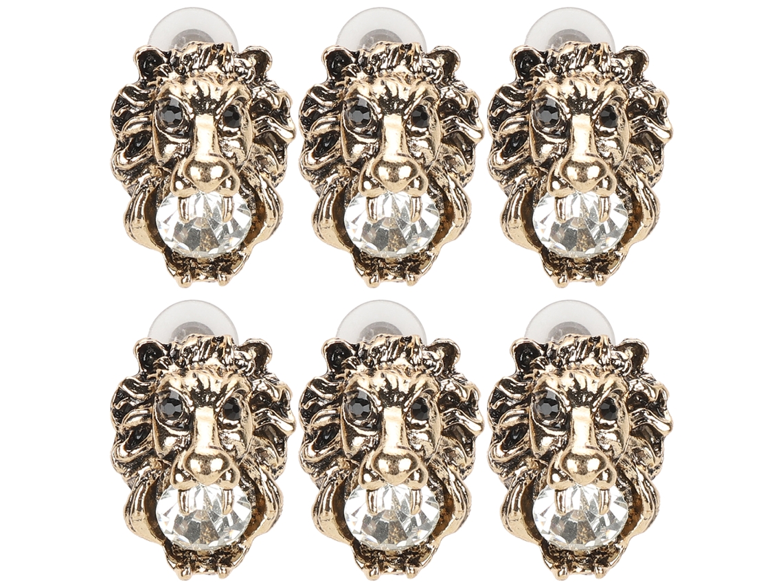 3 Pares De Impresionantes Pendientes Con Diseño De León, Joyería De Moda, Plata Hipoalergénica