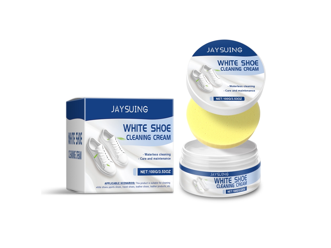 Crema limpiadora para zapatos blancos