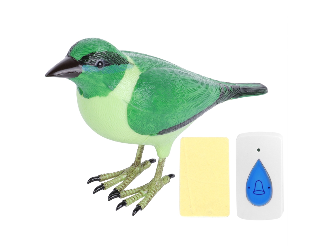 JILLIOPER Timbre de Puerta con Forma de Pájaro Bonito con Mando a Distancia Inalámbrico