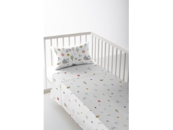 SÁBANA ENCIMERA CON FUNDA DE ALMOHADA INFANTIL CUNA 60 EXTRA SUAVE FABRICADO EN ESPAÑA SAVE THE EARTH COOR HACIENDO EL INDIO