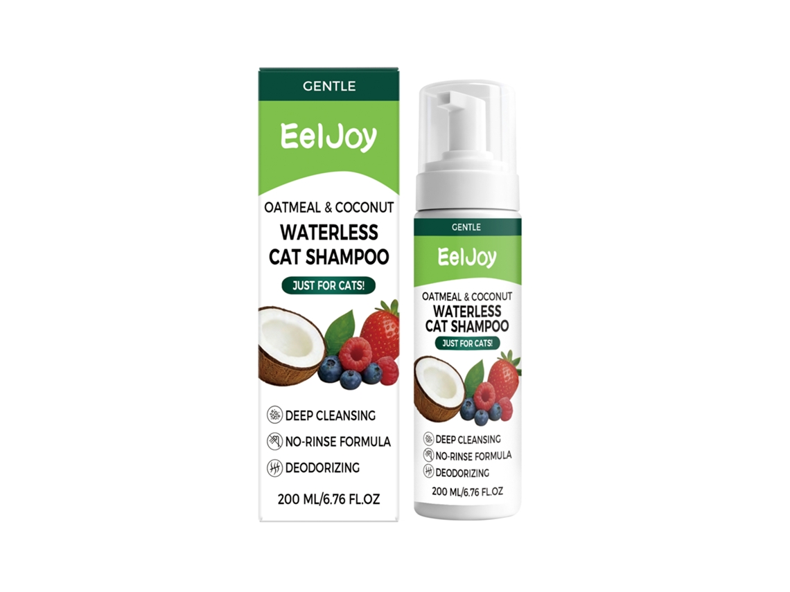 Champú sin enjuague Eeljoy Pet, desodorante de limpieza diaria, fácil de aplicar.