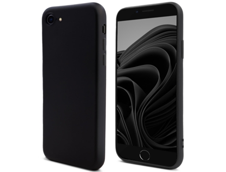 Funda Temperamental Projetada Acabamento Fosco para iPhone SE/7/8 MOOZY Negro