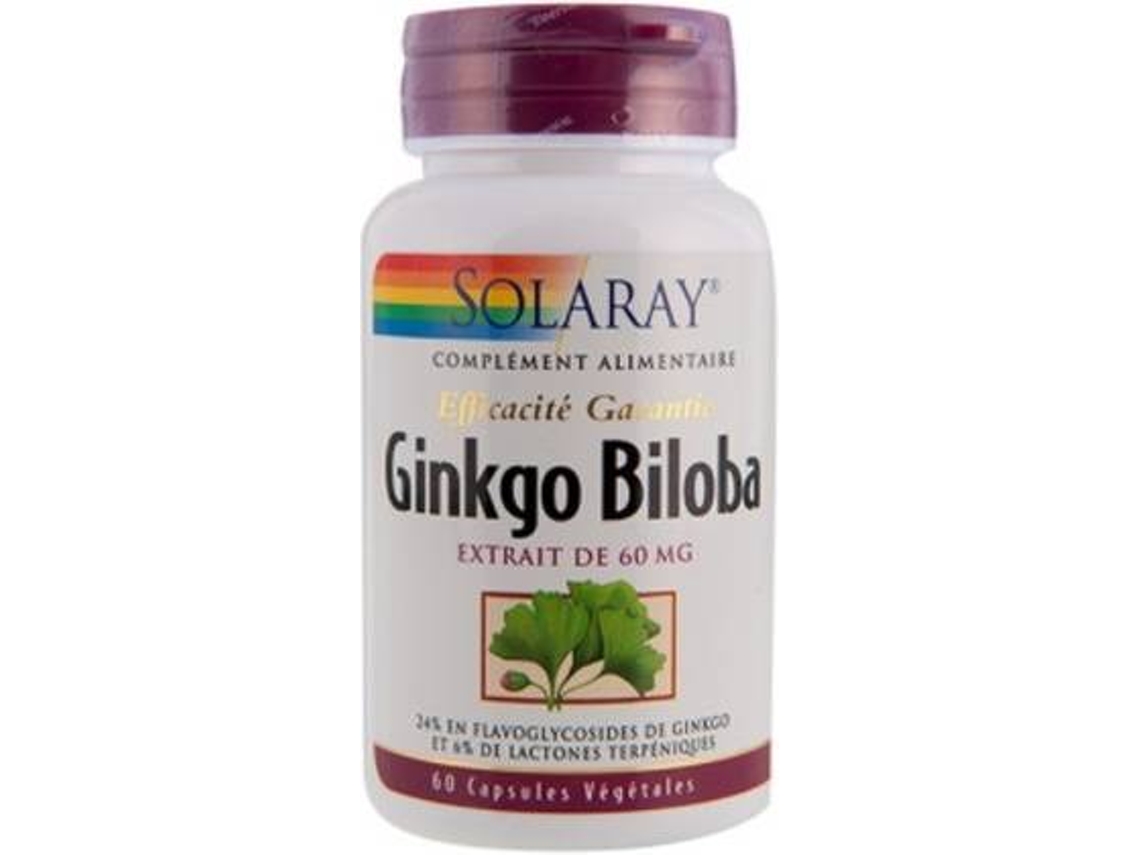Complemento Alimentar SOLARAY Ginkgo Biloba (100 pérolas)