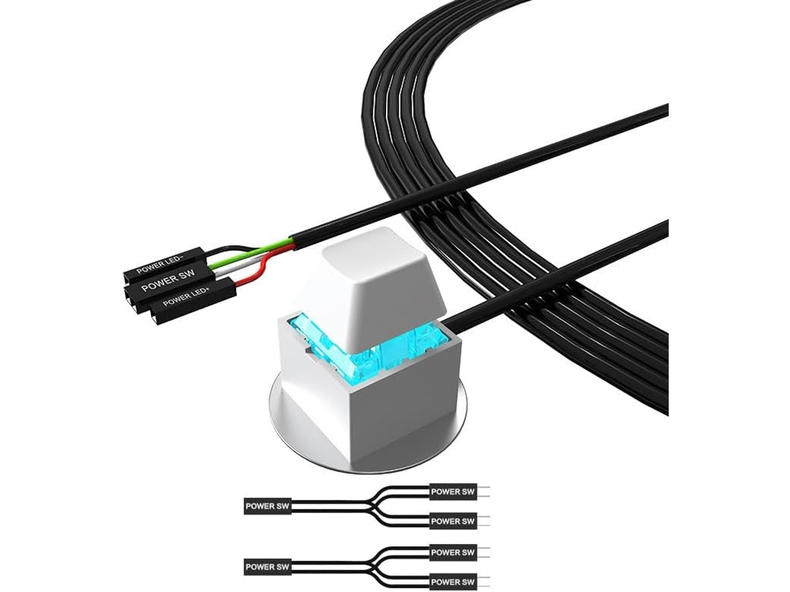 Cable De Extensión Externo Para El Botón De Encendido De La Computadora Con Materiales