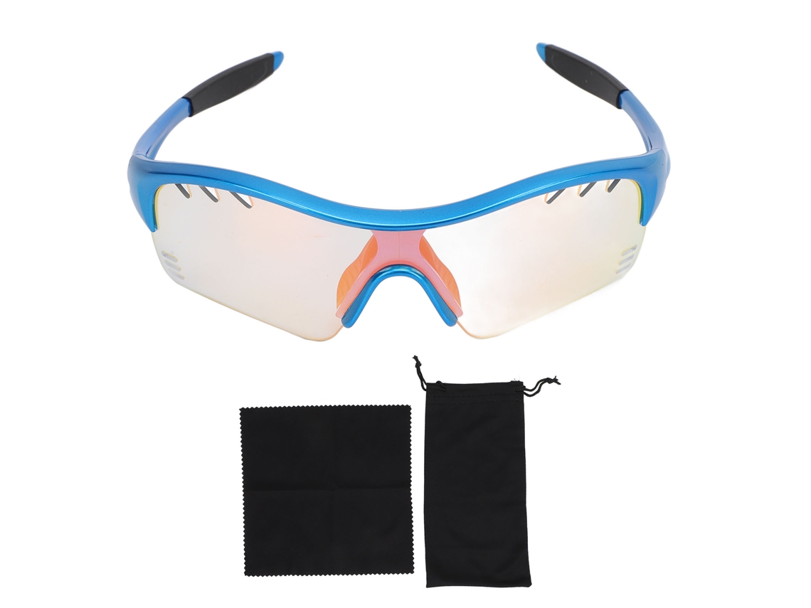 Gafas Deportivas Ligeras Para Niños Con Montura Adaptable Y Lentes Fotocromáticas Para Correr Y Practicar Montañismo, Montura Azul.