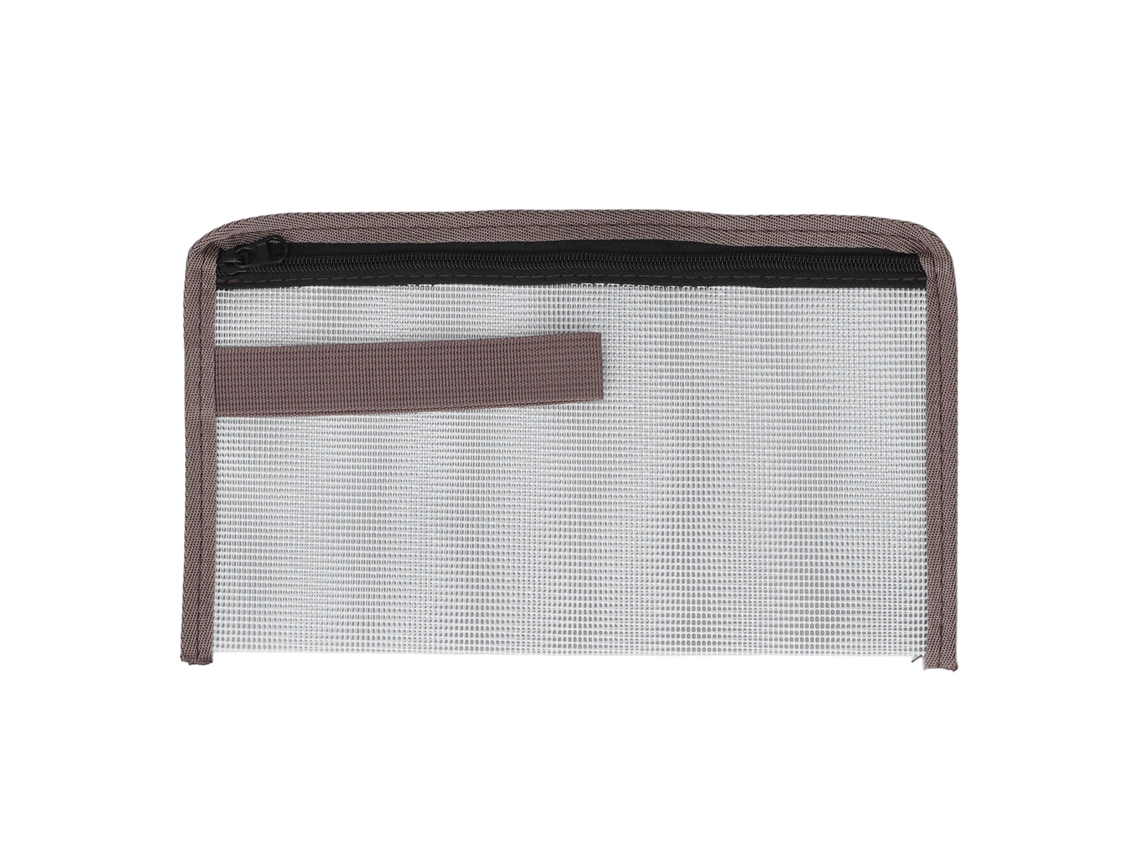 Bolsa De Playa De Malla De Gran Capacidad Con Cierre De Cremallera Para Juguetes, Arena Y Conchas (tamaño S: 30 X 17 Cm).