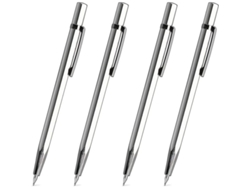 2026-4pcs Lápiz Grabador Portátil Herramienta Multifunción Para Metal Vidrio Cerámica Plástico Plata