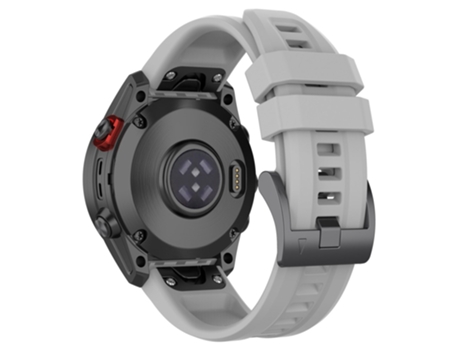 Correa de Silicona liberación rápida 26mm para Garmin Fenix 7X/7X Solar/6X/6X Pro/TACTIX 7 - canoso