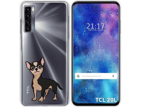 Carcasa TCL 20L TUMUNDOSMARTPHONE Dibujos Transparente Perros 05 Multicolor