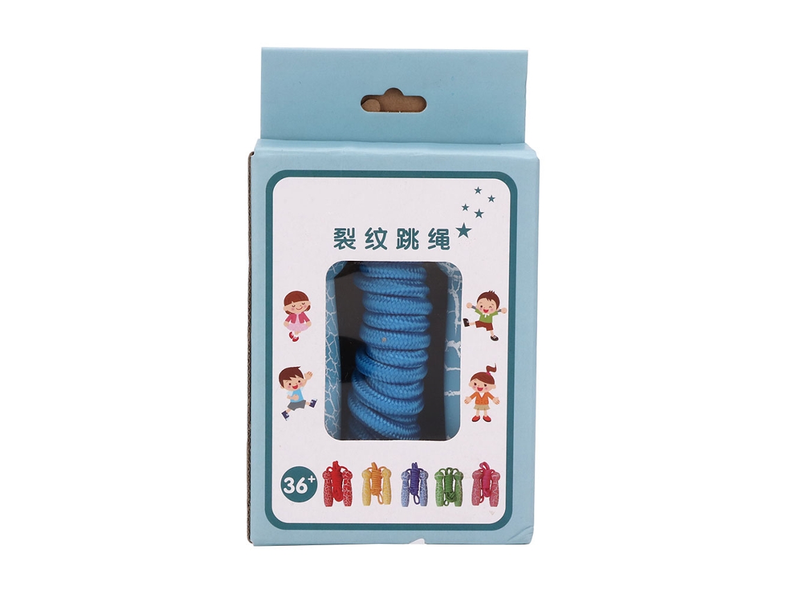 Cuerda De Saltar De Madera Ajustable Para Niños Y Adultos - Juguete Educativo Y De Fitness - Azul