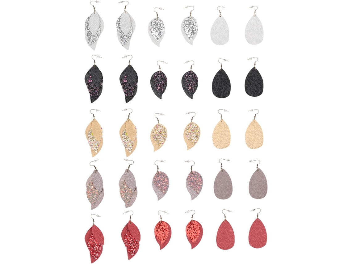 Conjunto De 5 Pares De Brincos Pendentes Leves E Multicoloridos Para Mulheres - Acessórios De Moda