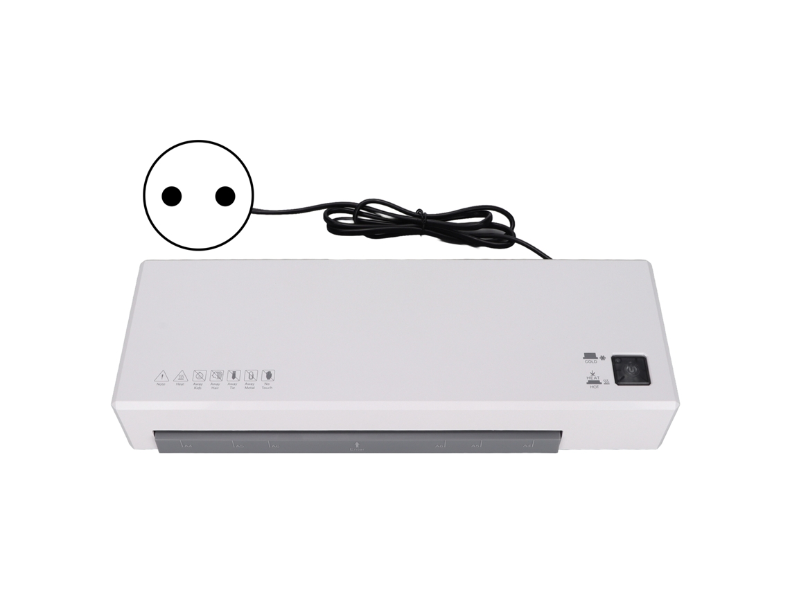 Plastificadora portátil A4 de 9 pulgadas, máquina laminadora en caliente y en frío de alta velocidad con botón antiatasco ABS para el hogar, la oficina y la escuela.