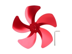 Aspa De Repuesto Para Ventilador De Estufa/chimenea, 5 Aspas, Aleación De Aluminio, Color Rojo.