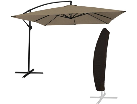 Sombrilla HAPPY GARDEN Molokai (Marrón - Acero - 270 X 270 X 250 Cm)