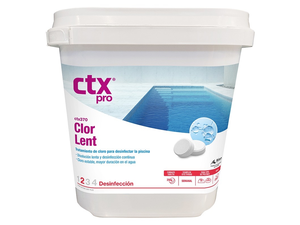 Pastillas De Cloro CTX Clorlent 5 Kg Cloro Lento O Cloro De Mantenimiento