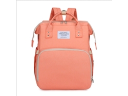 Bolsa De Fraldas Multifuncional Mochila Grande Capacidade Transpirable Dobrável Rosa