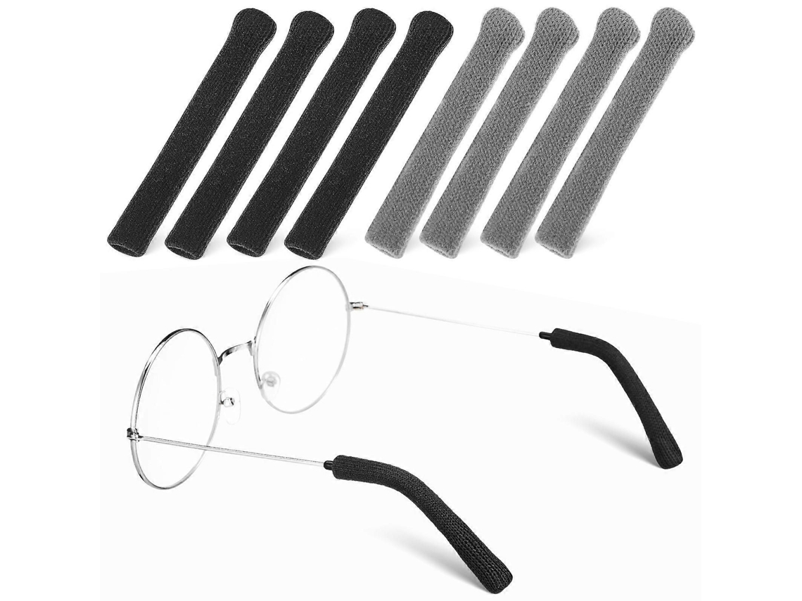 4 almohadillas para las orejas para gafas, cubiertas elásticas para las patillas, malla para mayor comodidad y estabilidad, antideslizantes, GOKOCO