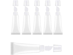 10 Tubos De Lápiz Labial Vacíos De 8 Ml, Transparentes, Suaves Y Recargables, Mini Tubos De Brillo Labial Cosmético.