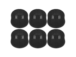 6 cepillos de bolsillo portátiles y ligeros para masajear la cabeza del hombre.
