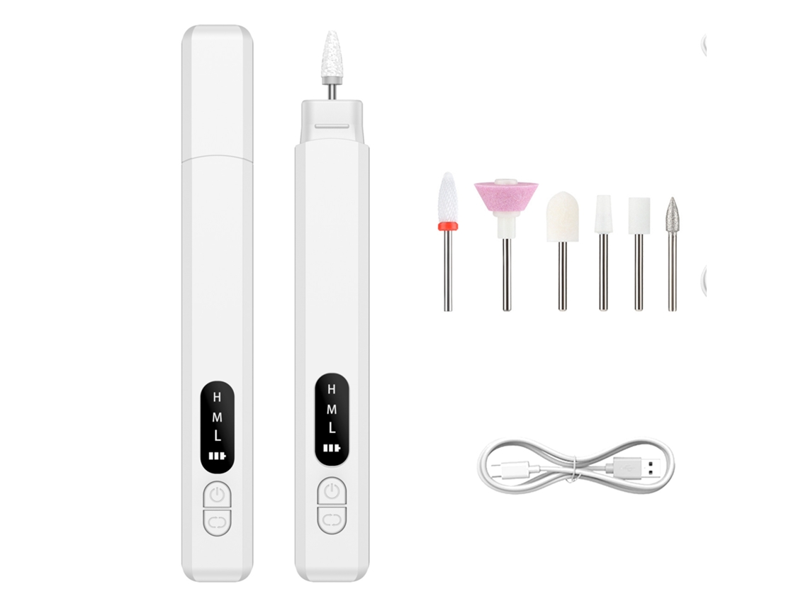 Lima De Uñas Automática, Lima Eléctrica Apta Para Uñas De Fibra De Coco, Kit De Manicura Y Pedicura Para Dar Forma, Pulir Y Recortar Las Uña