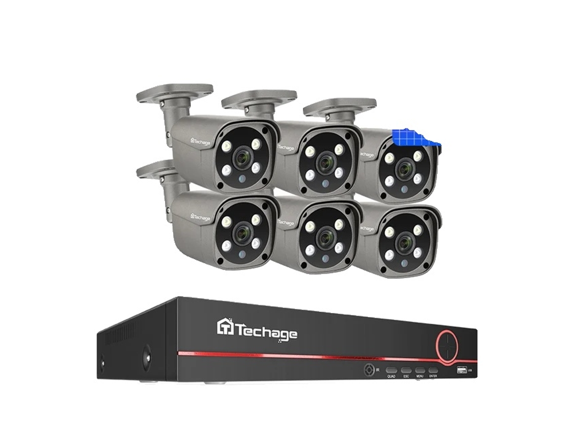 Sistema De Cámara De Seguridad, Resolución Hd 4k, Audio Bidireccional, Ninguno, 8ch 6pcs 5mp Camera Oem