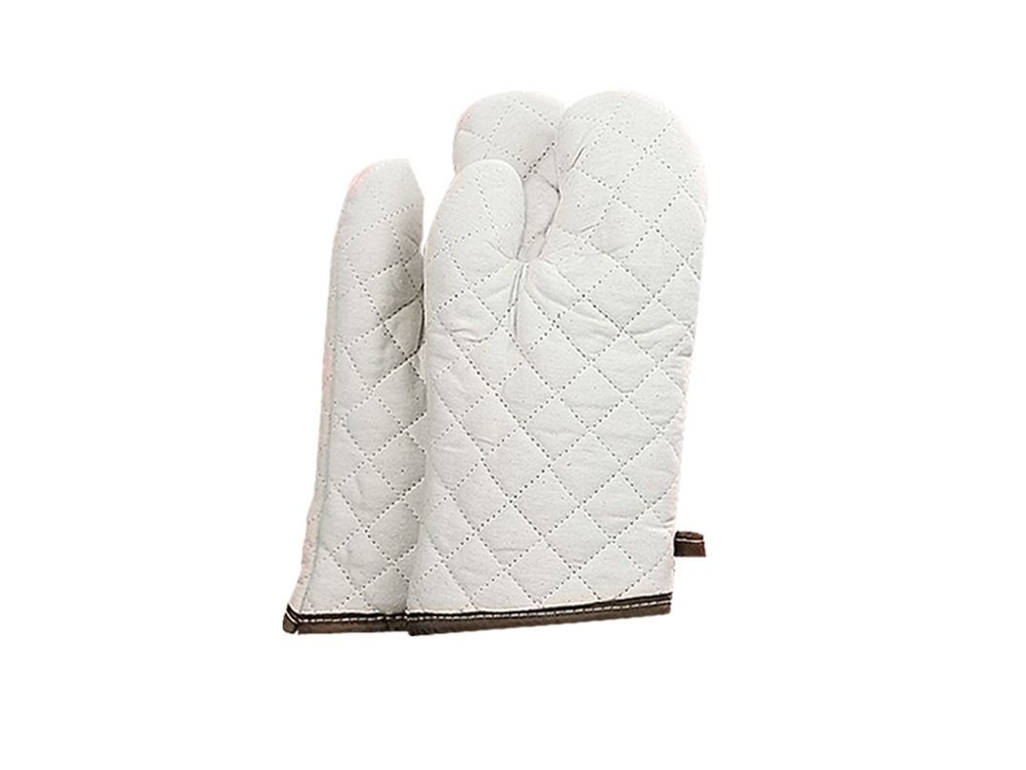 Guantes de cocina Rebe-Oven Linjou, resistentes al calor hasta 260 °C, de 25 cm, fabricados en algodón y lino, lavables a máquina.