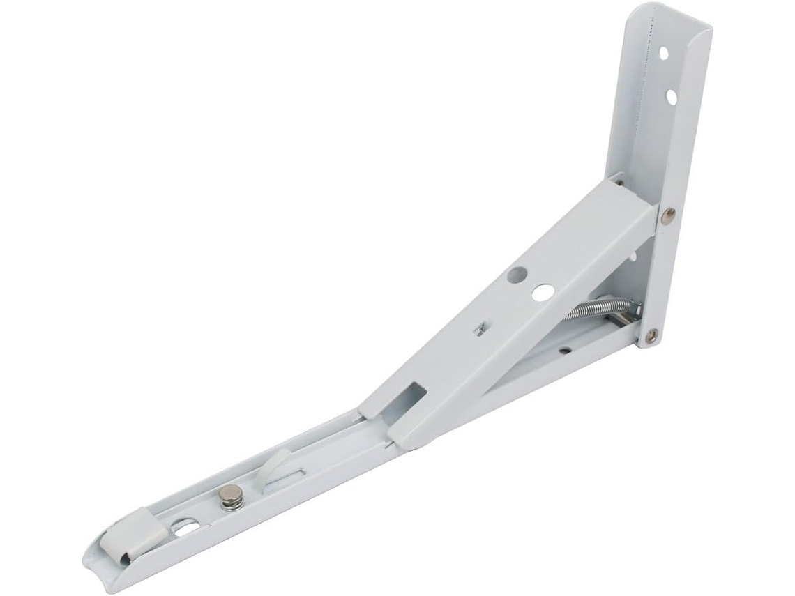 Soporte de estante plegable CHABERLU de 90 grados, 240 mm x 131 mm x 30 mm, blanco