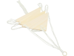 Estantería Colgante De Macramé Bohemio De Algodón Y Madera, Soporte Decorativo Triangular De 3 Niveles.