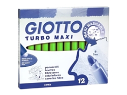 GIOTTO Rotulador Turbo-Maxi - Verde Claro - 12 Uds.