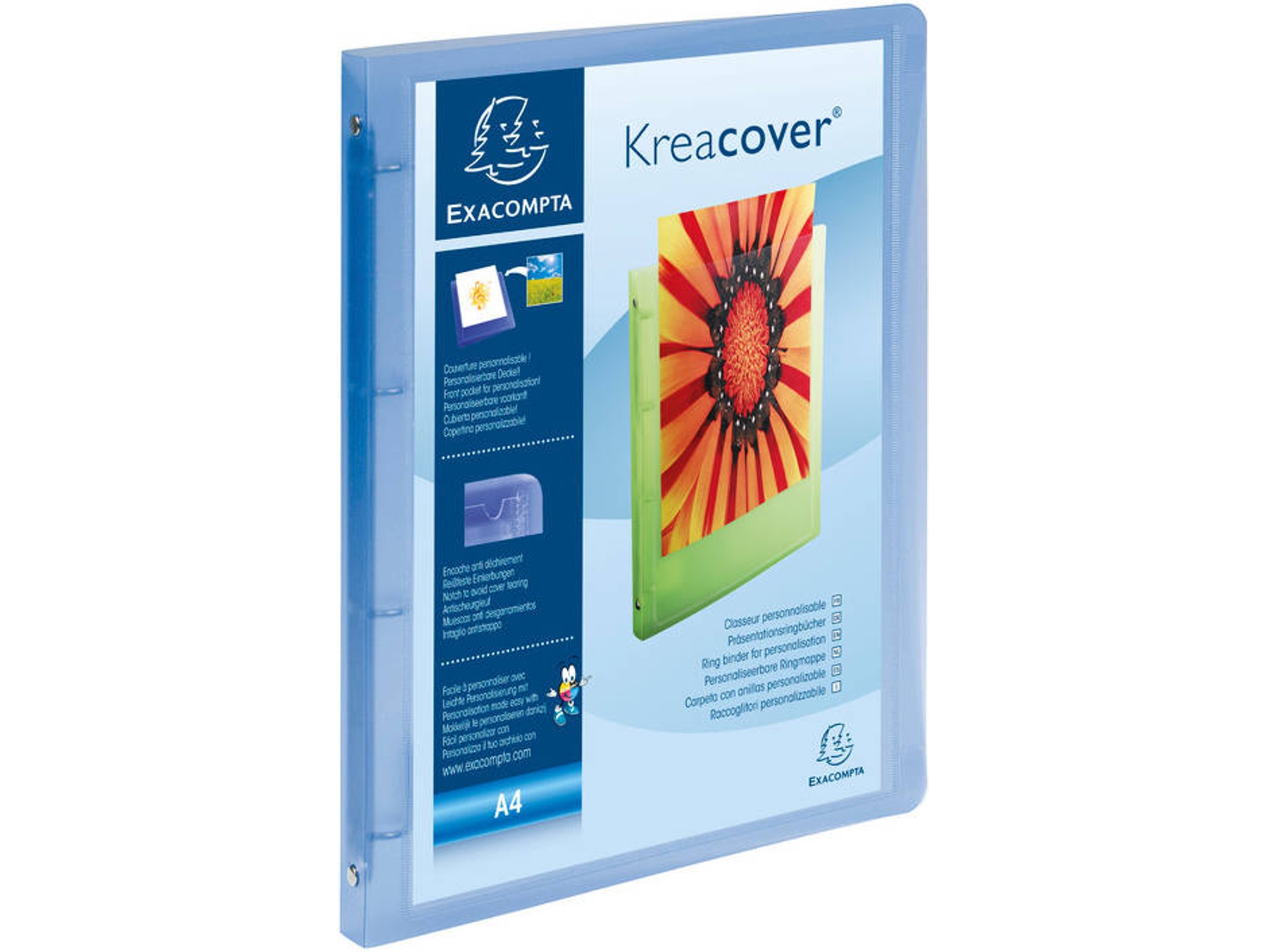 Dossier EXACOMPTA 51962E (Azul - A4 - 21x29.7cm - Polipropileno)
