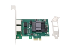 Tarjeta de red Gigabit Ethernet PCIe X1 de doble puerto para altavoz magnético doble 82575 de 3 pulgadas