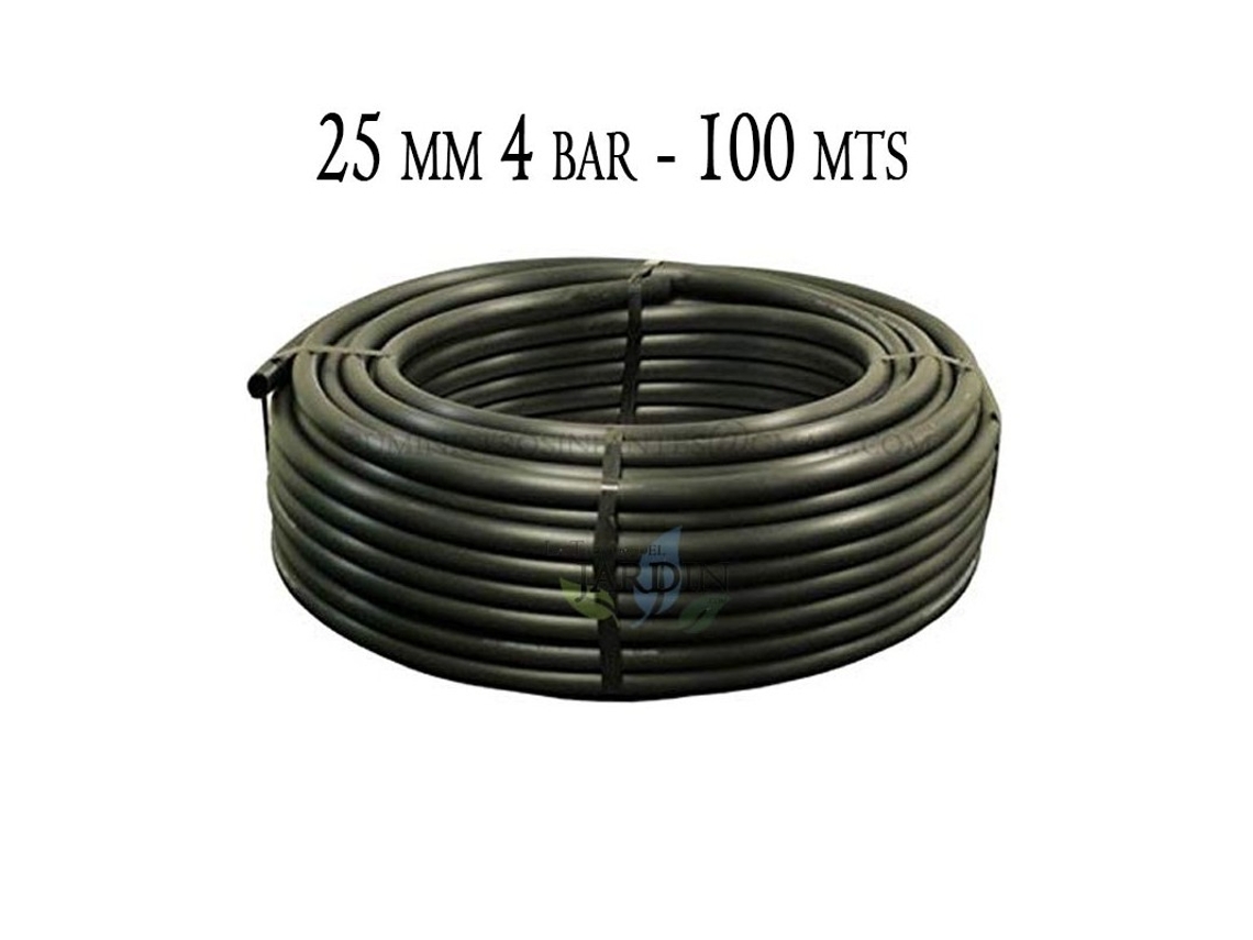Tuberia Polietileno Agricola 25 Mm 4 Bar 100 Metros Negro SUINGA