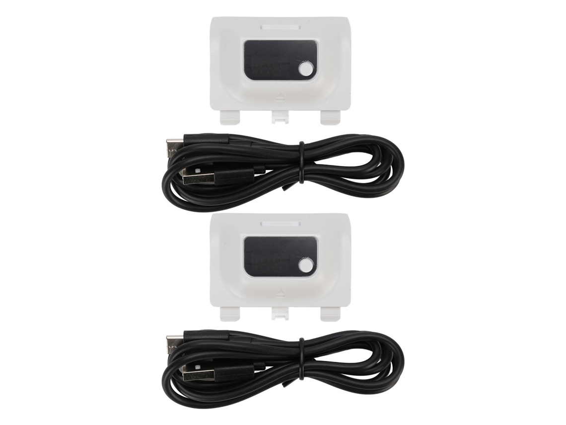Bateria Recarregável 1400mah Com Display Led Para Controlador X/s Carga Rápida 2 Pacotes Branco