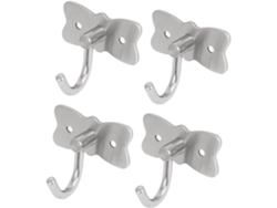 Toallero y perchero de pared con forma de mariposa, 4 piezas CHABERLU