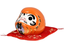 Delicada Hucha De Cerámica Con Forma De Daruma Para La Oficina O La Decoración Del Hogar.