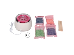 Kit De Cera Depilatoria Con Calentador De Cera Blanca, 4 Bolsas De Cera Dura Para Piernas Y Rostro, 100‑240v Plug Us