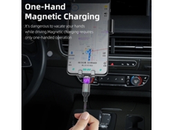 Cable Magnético Usb-a A Micro/ip/tipo C De 3 A, Transmisión De Datos, 1 M/2 M De Largo